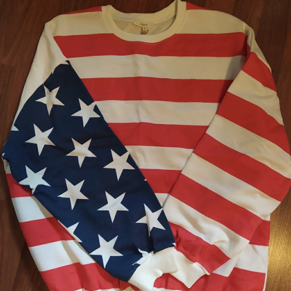 POL stars and stripes sweatshirt sweater